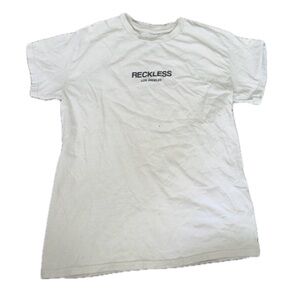 pacsun beige oversized t-shirt “reckless”